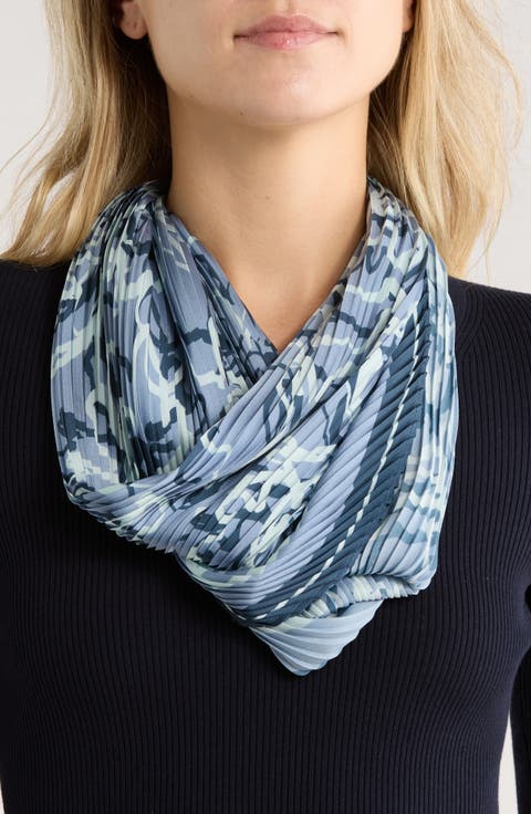 Pleated Satin Scarf