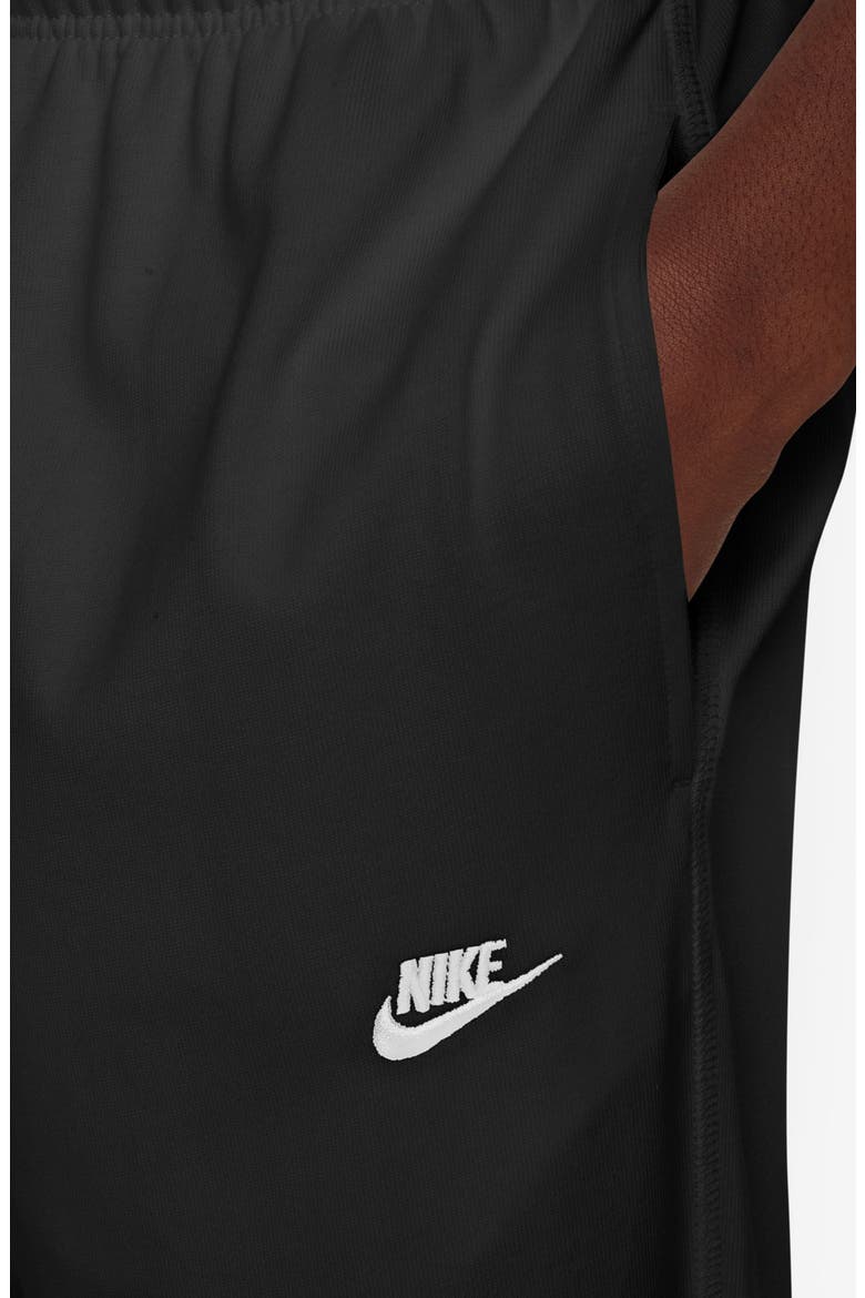 Club Fleece Open Hem Pants, Alternate, color, BLACK/ WHITE