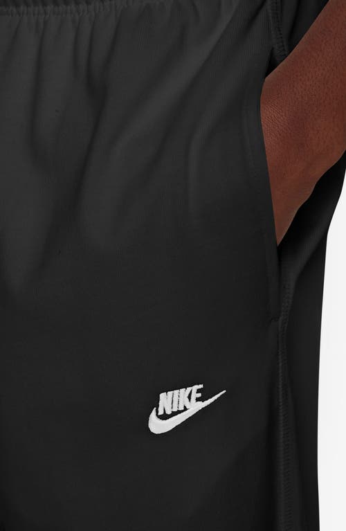 Nike Club Fleece Open Hem Pants In Black/white