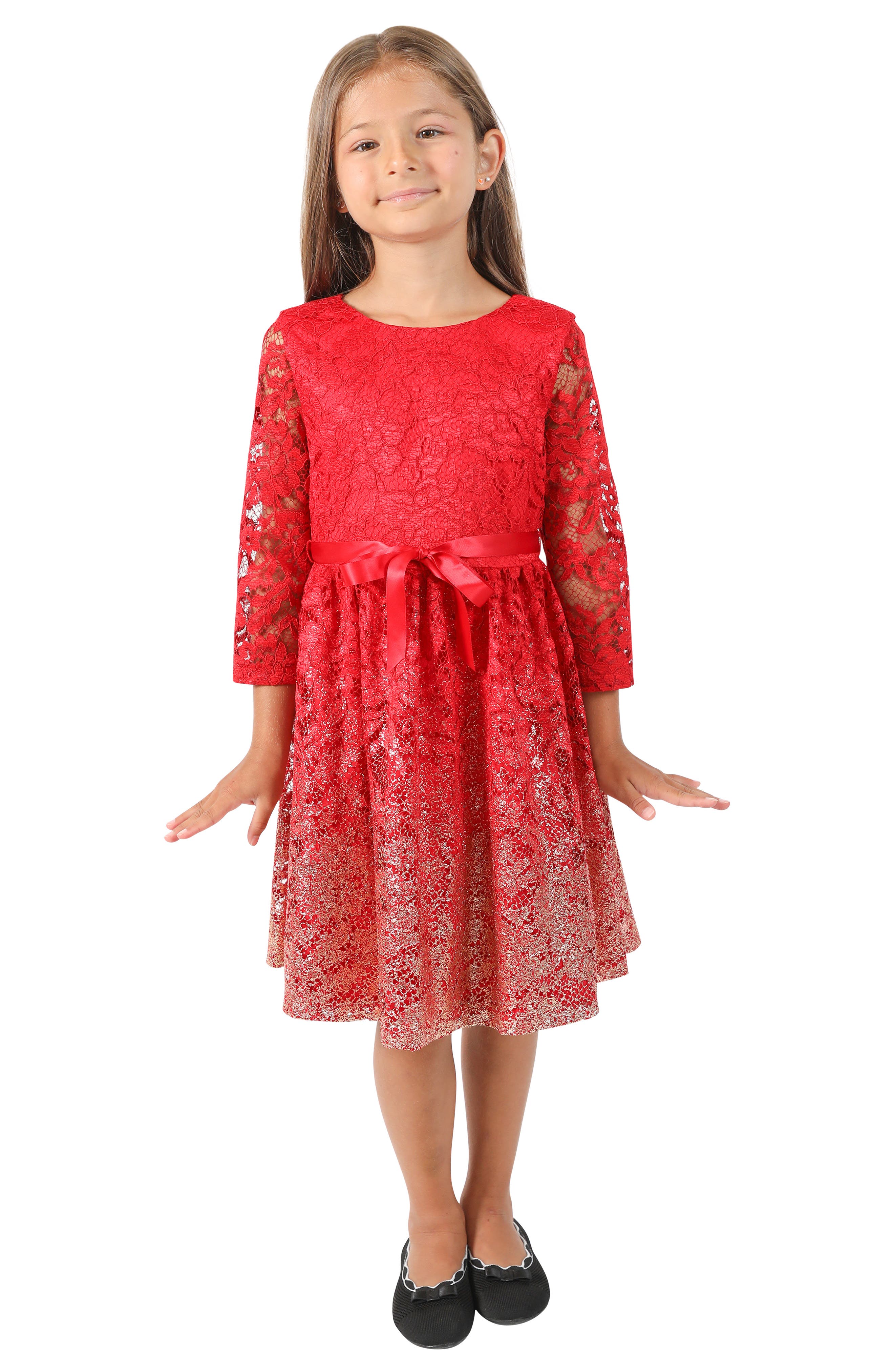 Little Angels Kids' Foil Lace Dress (Women) | Nordstromrack