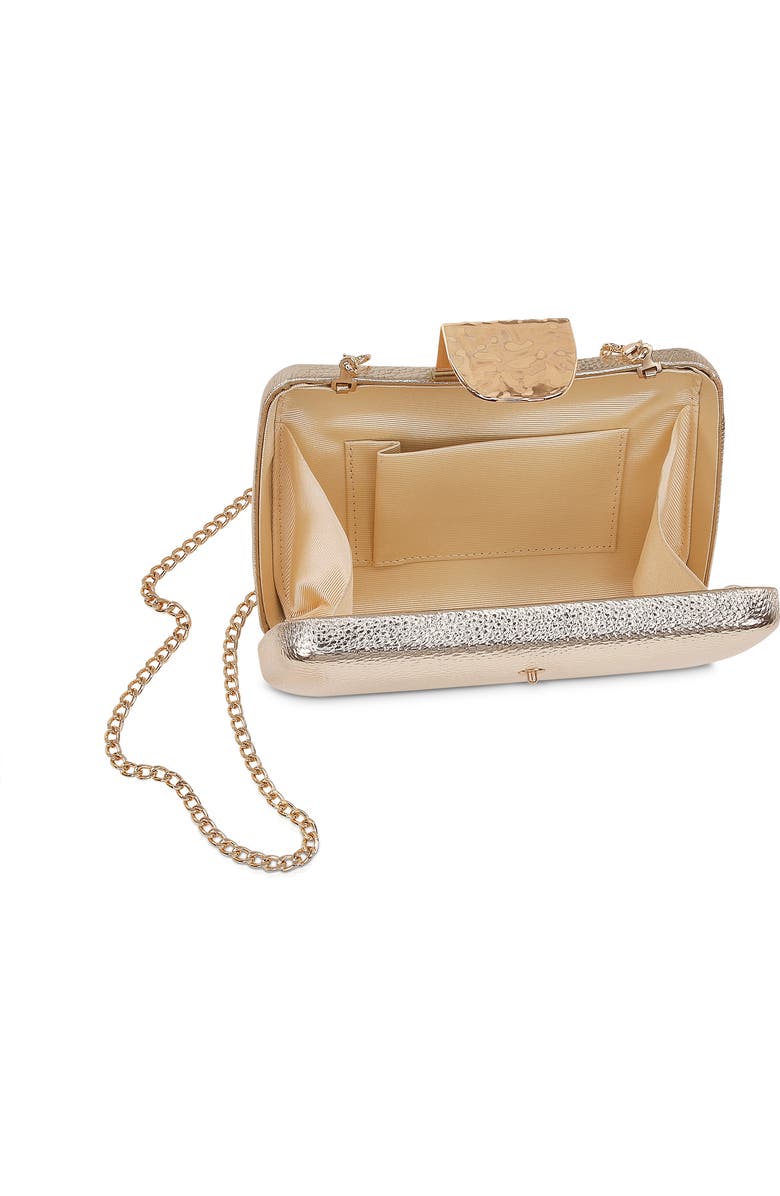 Jewel Badgley Mischka Tatum Faux Leather Clutch, Alternate, color,
