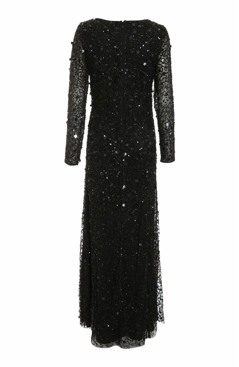 QUIZ Embellished Twist Detail Evening Dress, Alternate, color, 