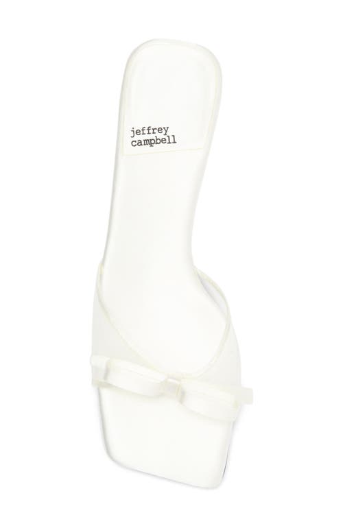 Jeffrey Campbell Sweet On U Kitten Heel Slide Sandal In White