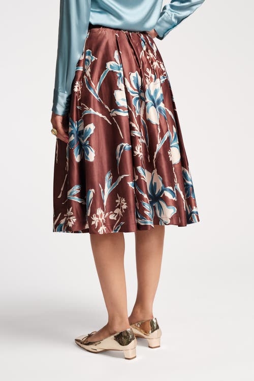 FRANCES VALENTINE FRANCES VALENTINE SHELLEY SKIRT LUCKY DEVIL BLUE IRIS POLY TAFETTA