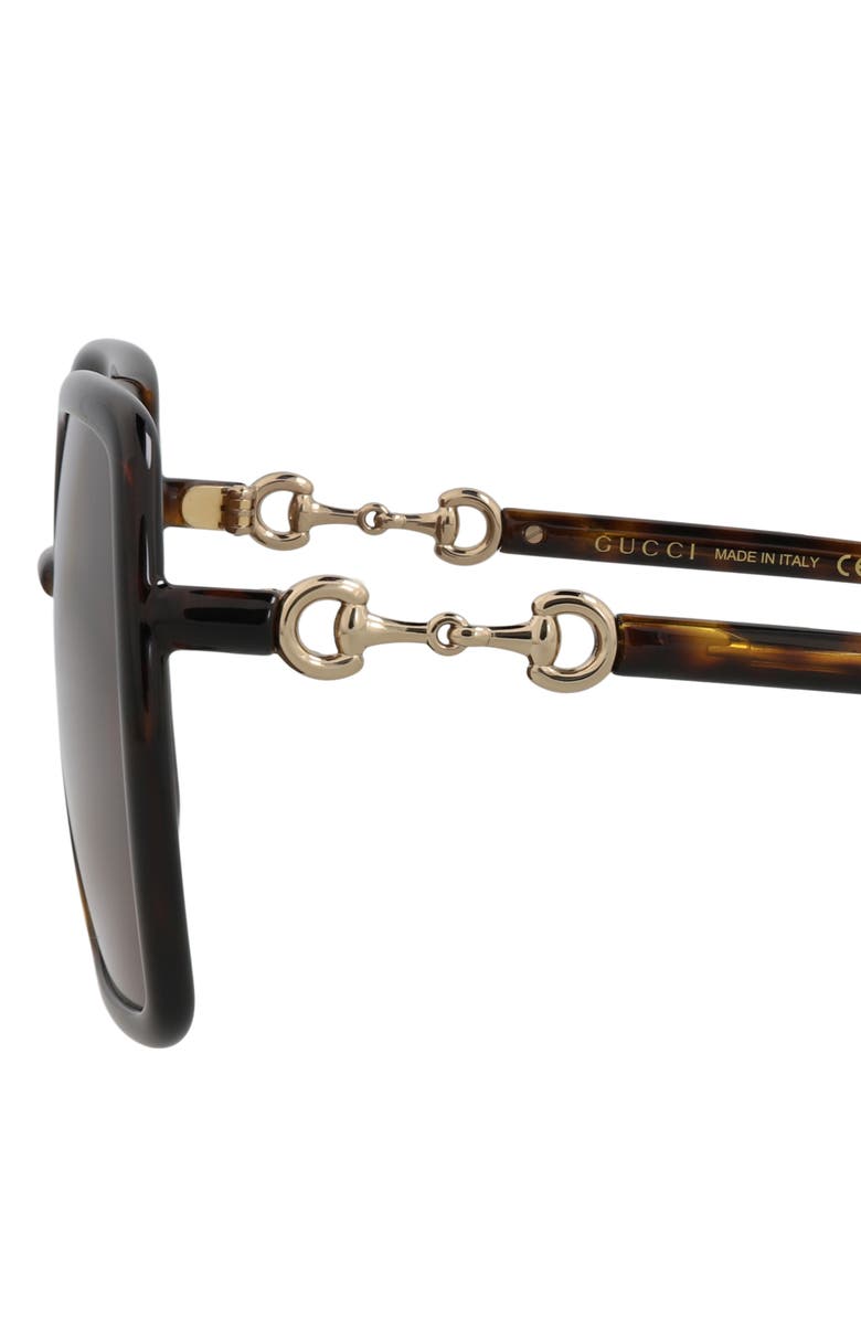 Gucci 55mm Square Sunglasses, Alternate, color, Havana Havana Brown