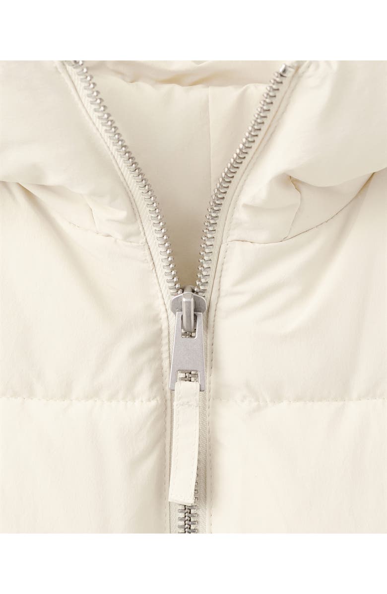 MANGO Quilted Hooded Puffer Coat, Alternate, color, Vanilla