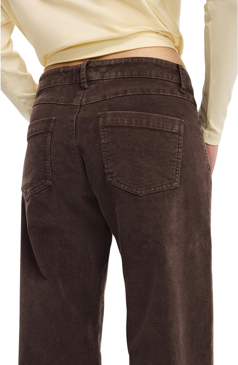 Cotton On Women's Low Rise Straight Cord Pant, Alternate, color, Washed Seal Brown