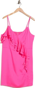 Lilly Pulitzer® Delila Ruffle Satin Minidress