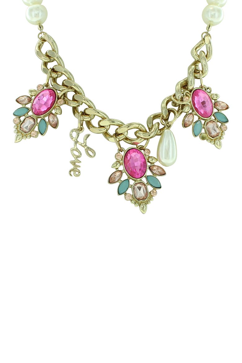 Pretty in Pink Necklace, Main, color, GOLD / PINK