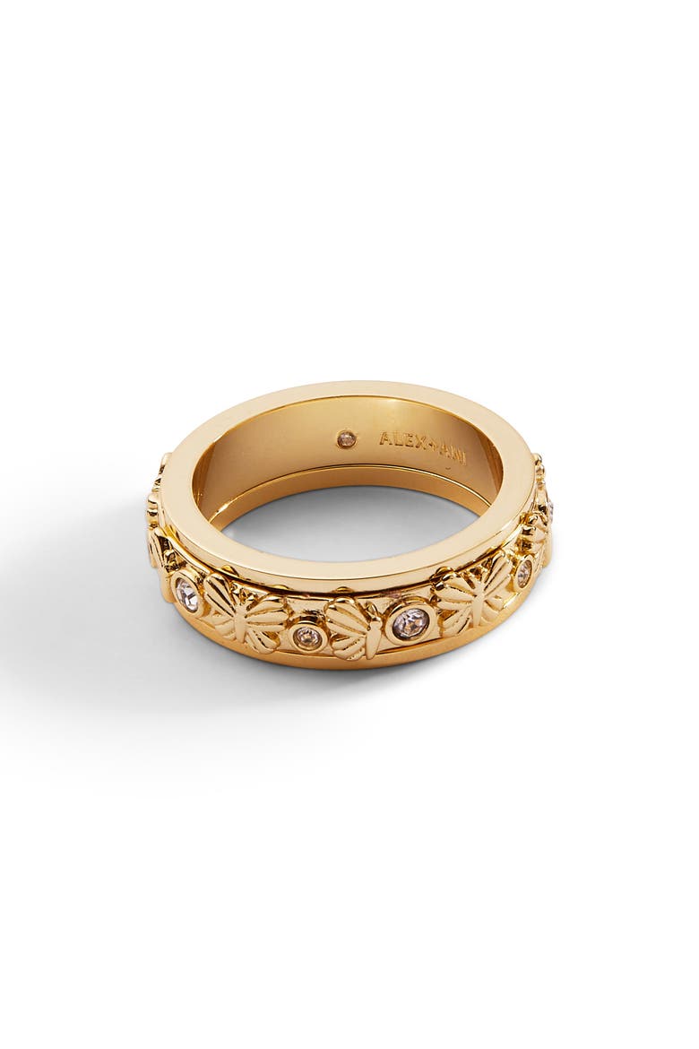Butterfly fidget ring, Alternate, color, Gold