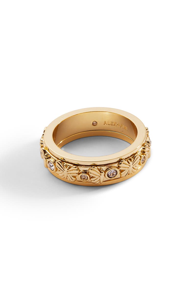 Alex and Ani Butterfly fidget ring, Alternate, color, Gold