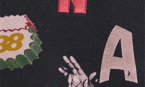 Honor The Gift Collage Crewneck Graphic Sweatshirt In Black