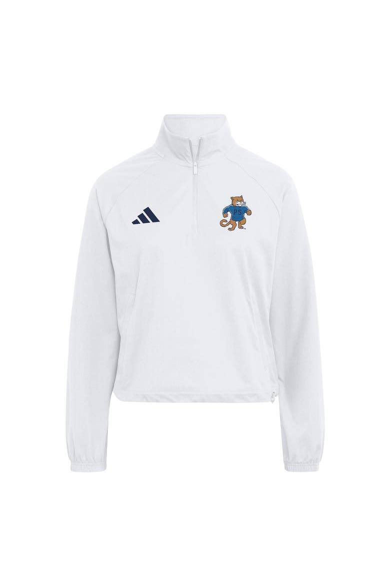 Women's adidas White Penn State Nittany Lions Ultimate365 Woven Quarter-Zip Raglan Pullover, Alternate, color, White