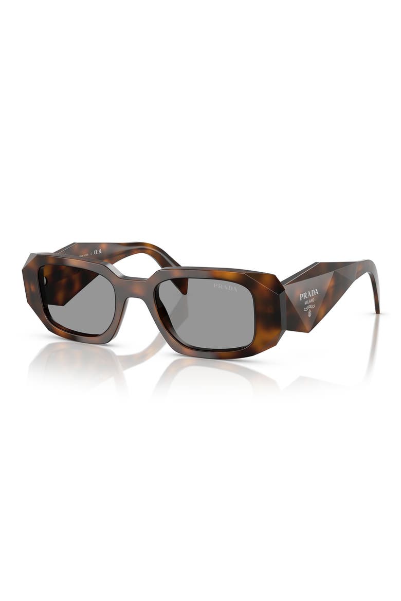 51mm Rectangular Sunglasses, Alternate, color, TORTOISE/GREY