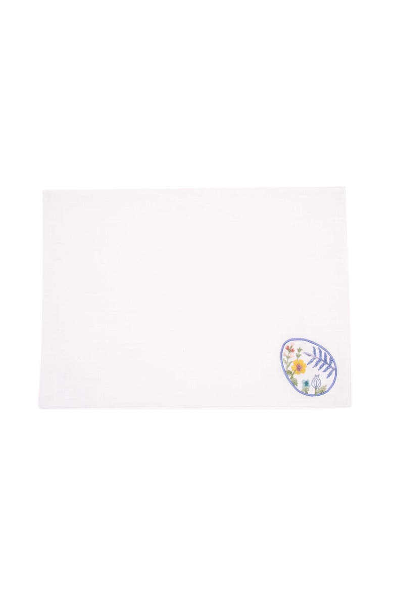 Floral Easter Egg Placemat, Main, color, Blue