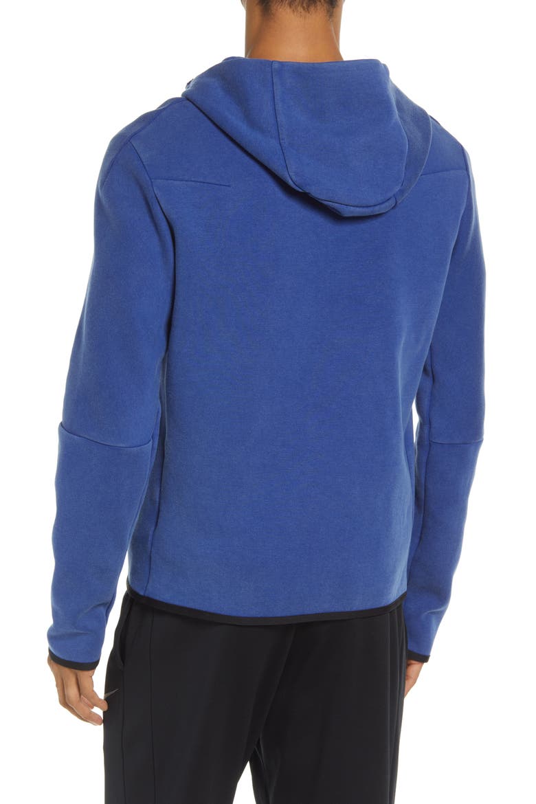 Tech Fleece Zip Hoodie, Alternate, color, DEEP ROYAL BLUE/ BLACK