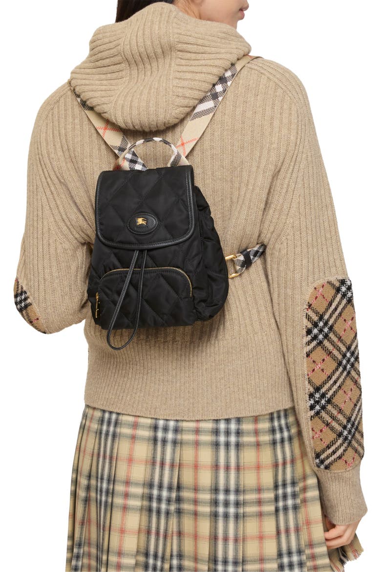 burberry zip top leather backpack Small Rucksack Technical & Black Nylon About The Brand Burberry Black Nylon Medium Rucksack