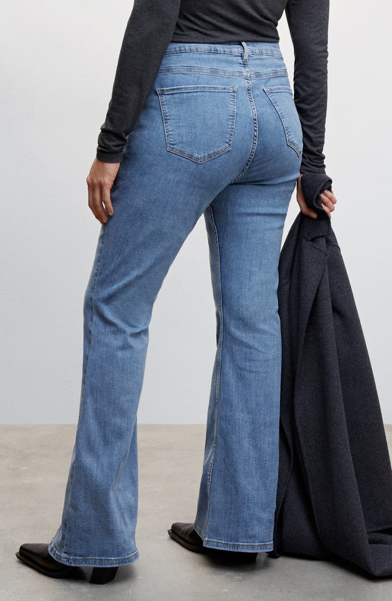 MANGO Flare Jeans, Alternate, color, Medium Blue