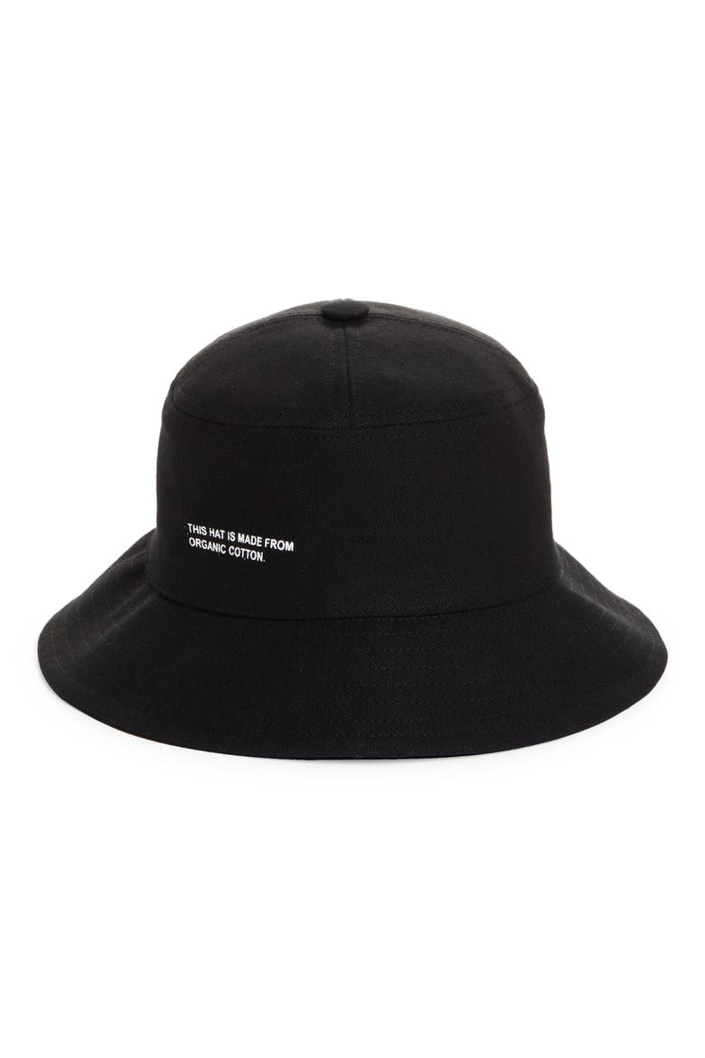 Organic Cotton Bucket Hat, Main, color, BLACK