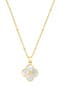 Mother-of-Pearl Clover Initial Pendant Necklace