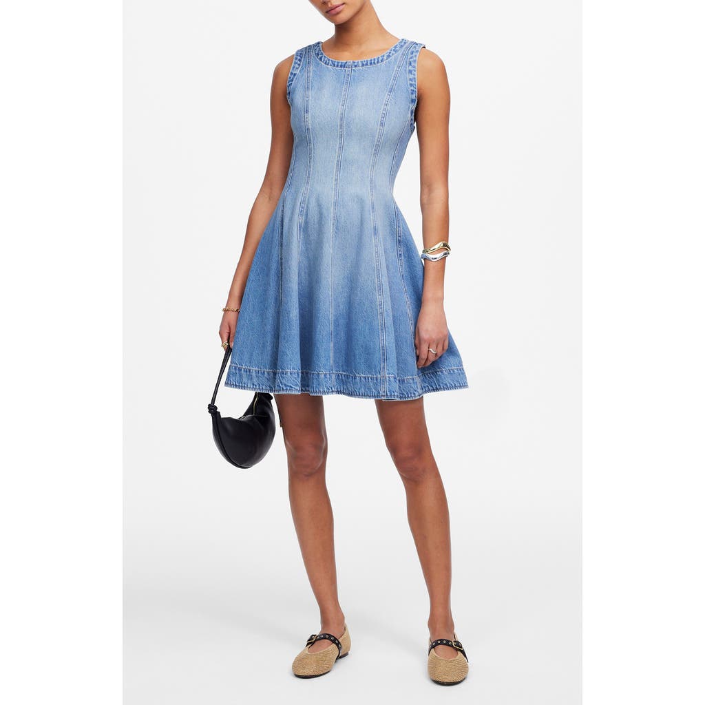 Madewell Airy Denim Circle Minidress