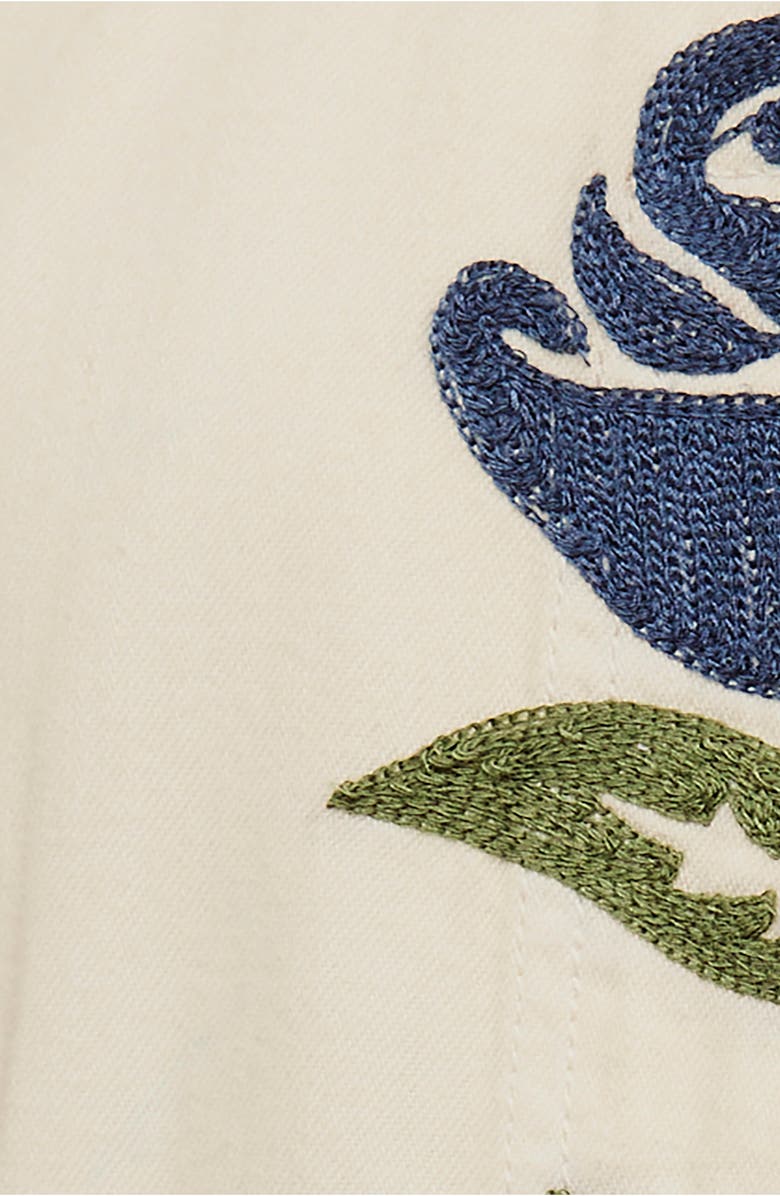 Free People Field of Roses Embroidered Denim Jacket, Alternate, color, 