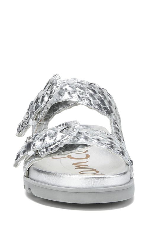 Sam Edelman Tiffanie Woven Two-strap Sandal In Silver
