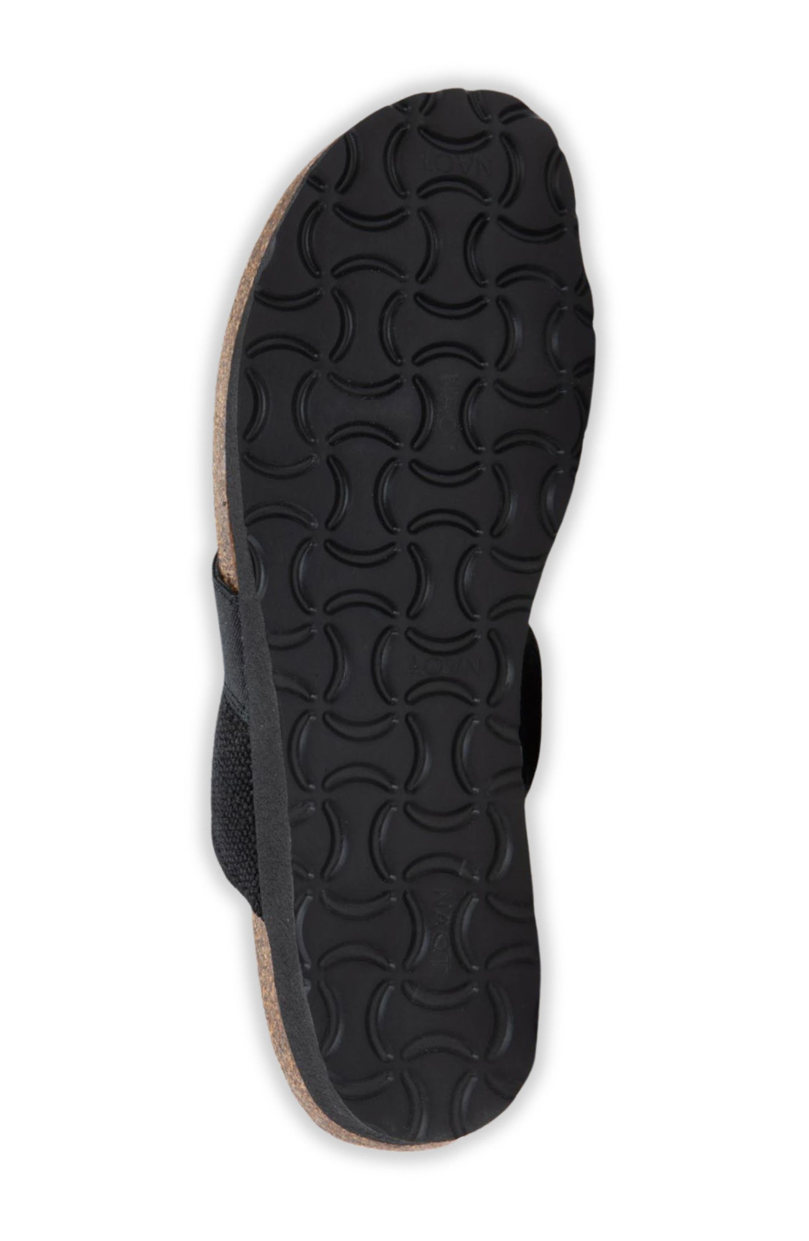 Naot Sia Toe Loop Sandal, Alternate, color, Black/ Black Elastic