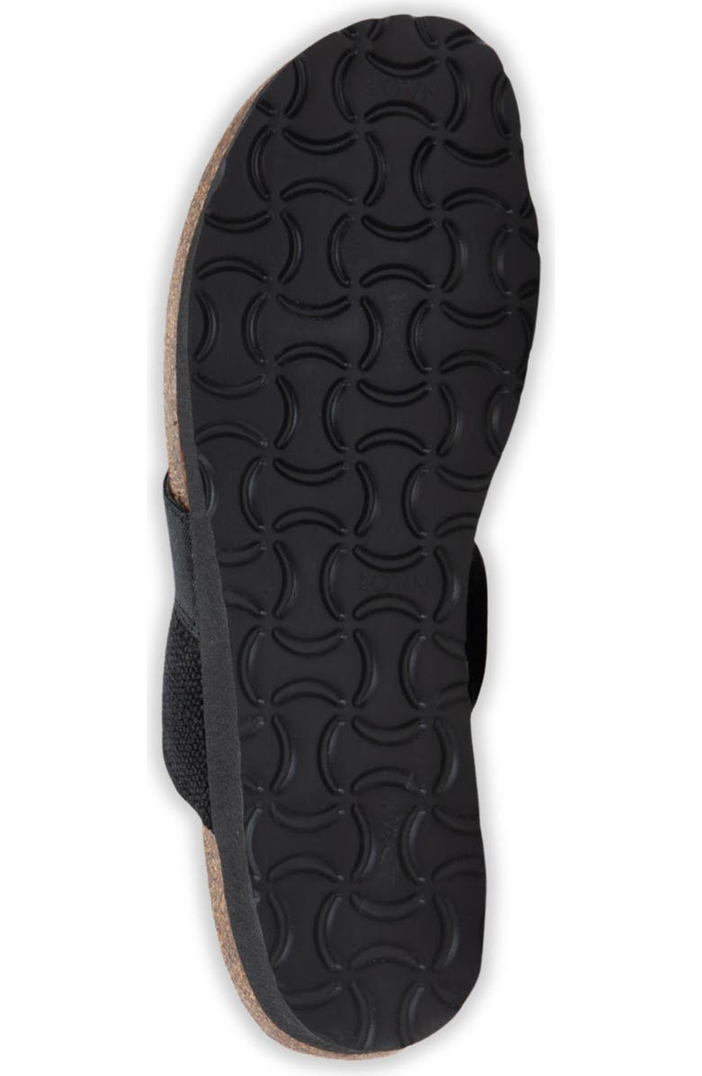 Naot Sia Toe Loop Sandal, Alternate, color, Black/ Black Elastic