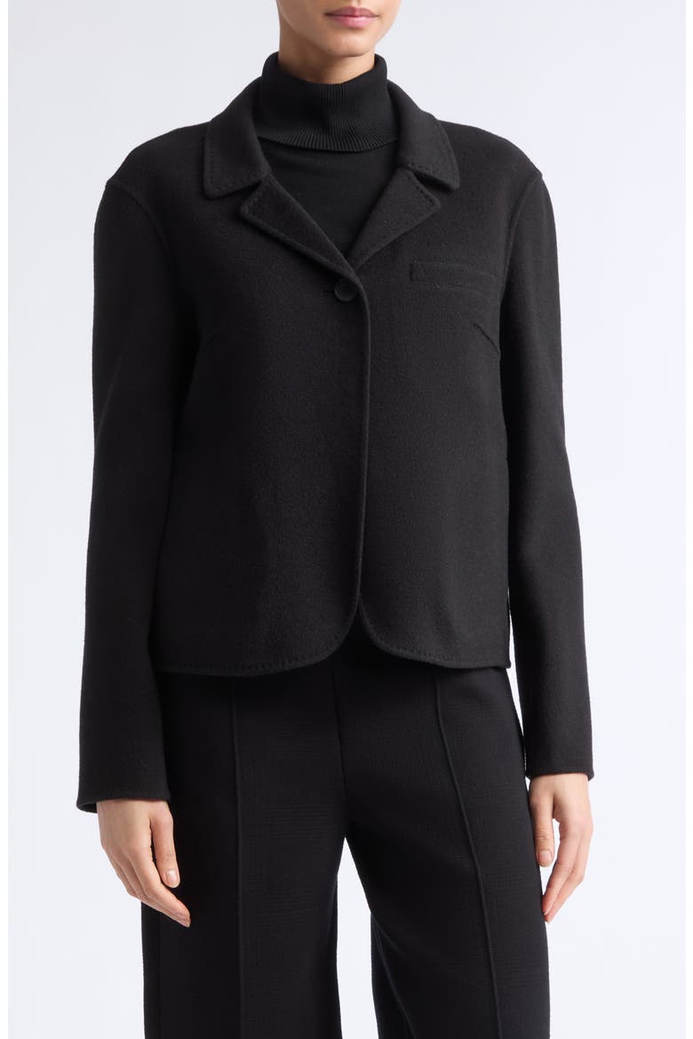 Wool & Cashmere Notch Lapel Blazer, Main, color, BLACK