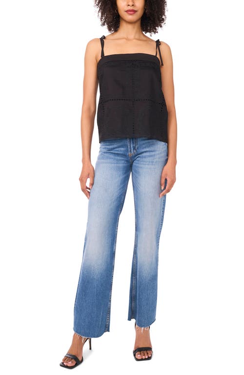 1.state Square Neck Tie Strap Camisole In Black