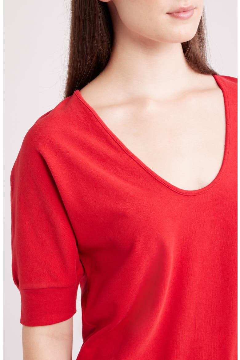 Logan Scoop Neck Top, Alternate, color, CHERRY