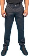 Maceoo Squared Black Stretch Flat Front Pants
