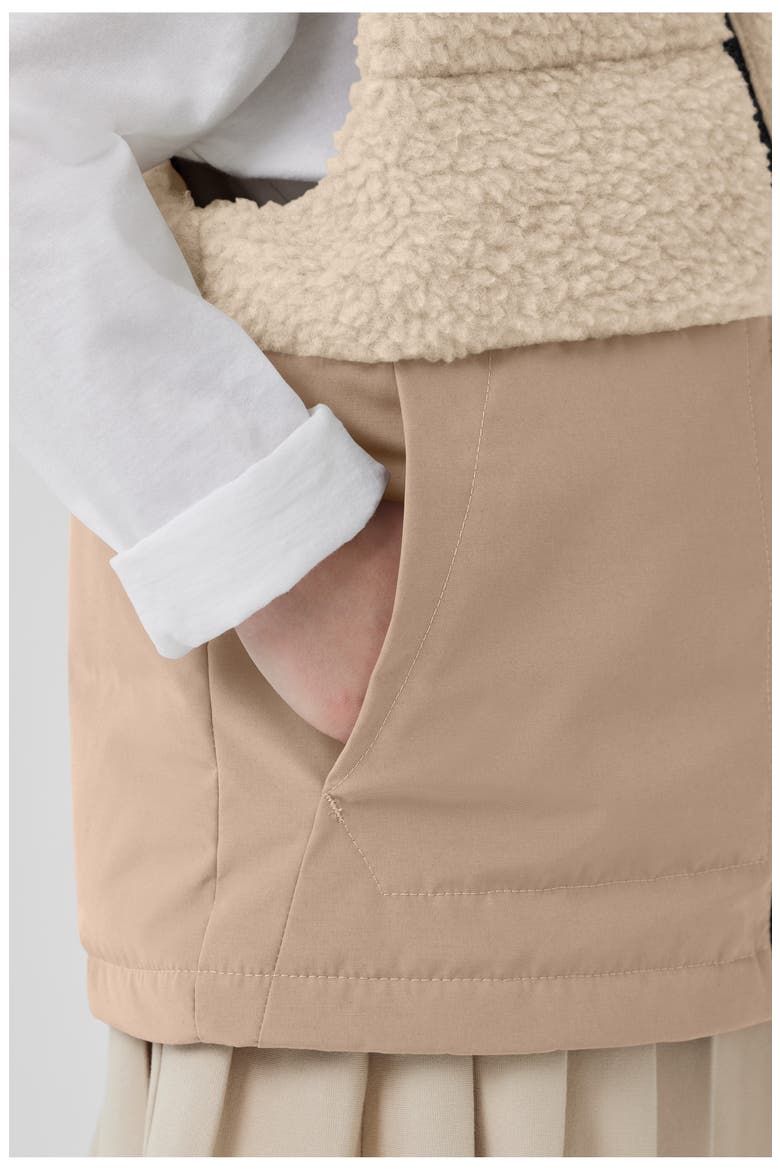 Kids' Elora Water Repellent 650-Fill-Power Down Vest, Alternate, color, LIGHT TAN/ TAN-TAN CLAIR/ TAN