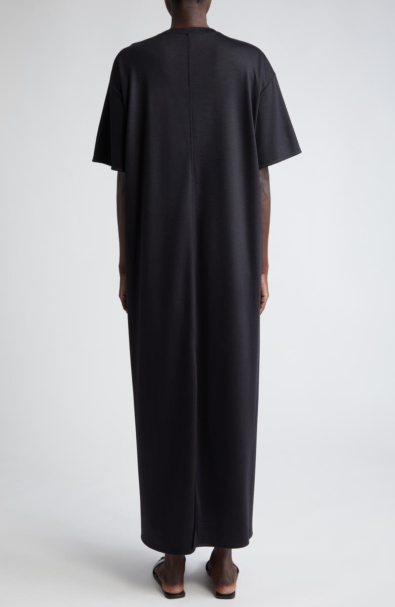 The Row Amo Relaxed Wool Maxi T-Shirt Dress, Alternate, color,