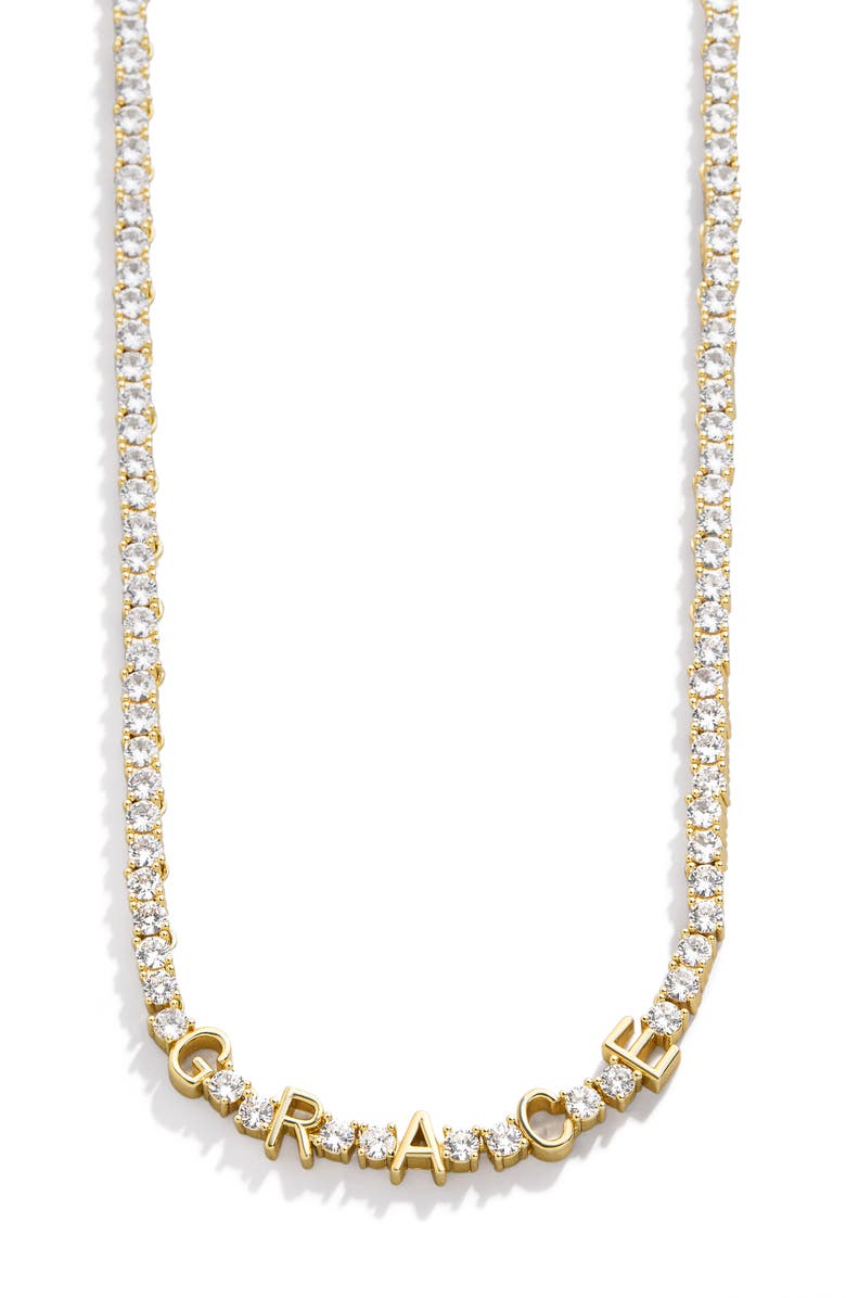 BaubleBar Custom Tennis Necklace, Main, color, 
