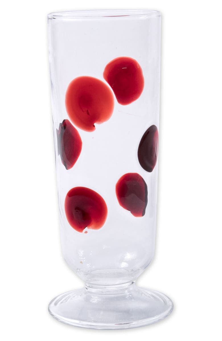 VIETRI Drop Champagne Glass, Main, color, Red