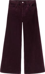 MANGO High Waist Wide Leg Corduroy Jeans
