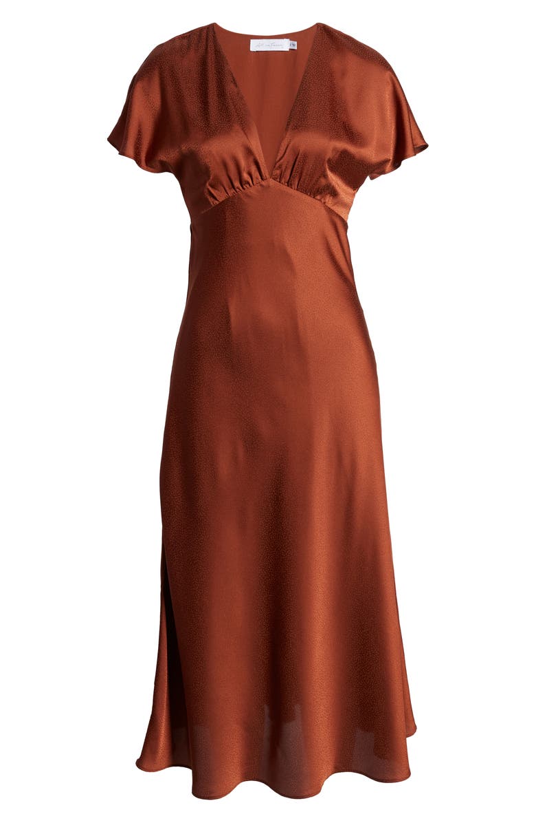 All in Favor Jacquard Satin Midi Dress, Alternate, color,