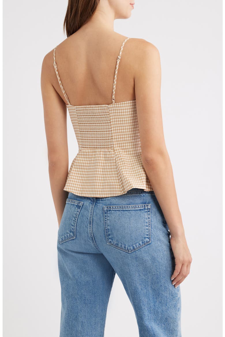 Genevieve Gingham Peplum Top, Alternate, color, ANZO CHECK