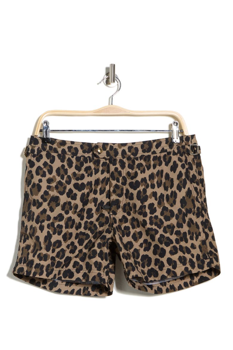 Leopard Swim Shorts, Main, color, LEOPARD
