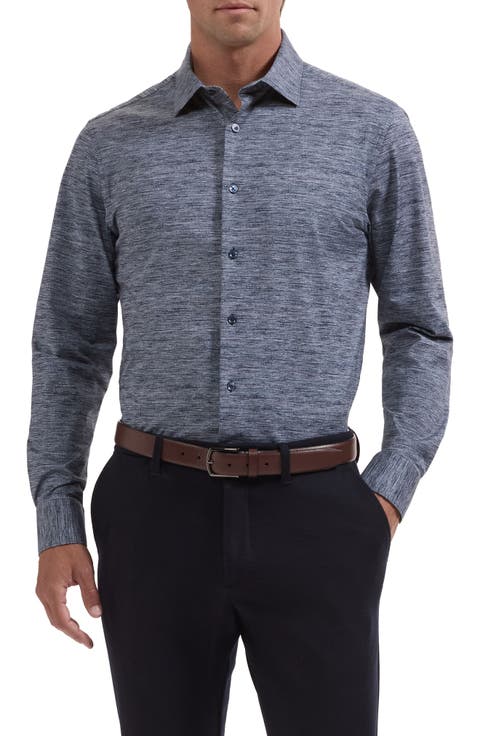 James OoohCotton® Heathered Button-Up Shirt