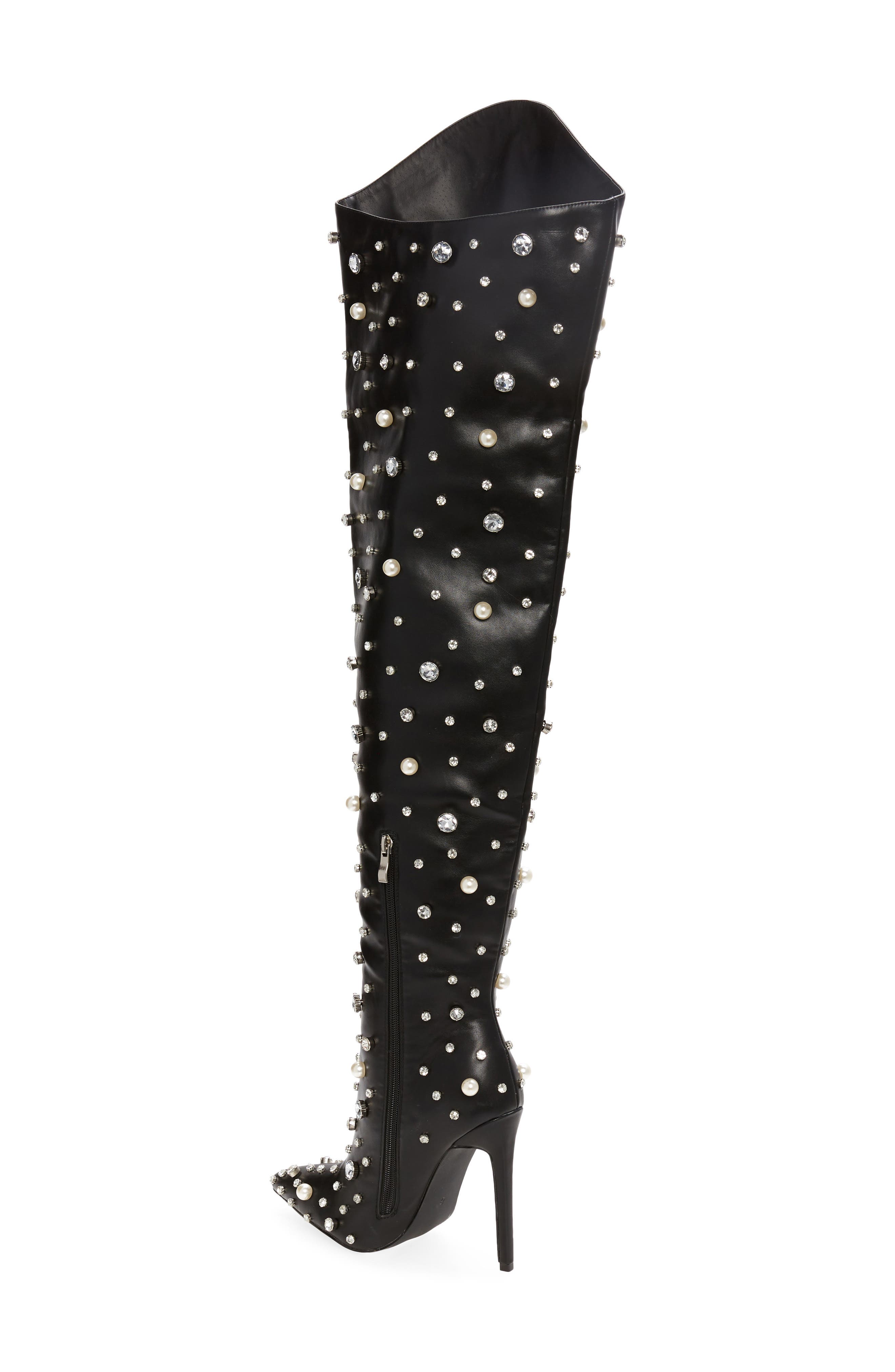 AZALEA WANG Starling Pointed Toe Over the Knee Boot, Alternate, color, 