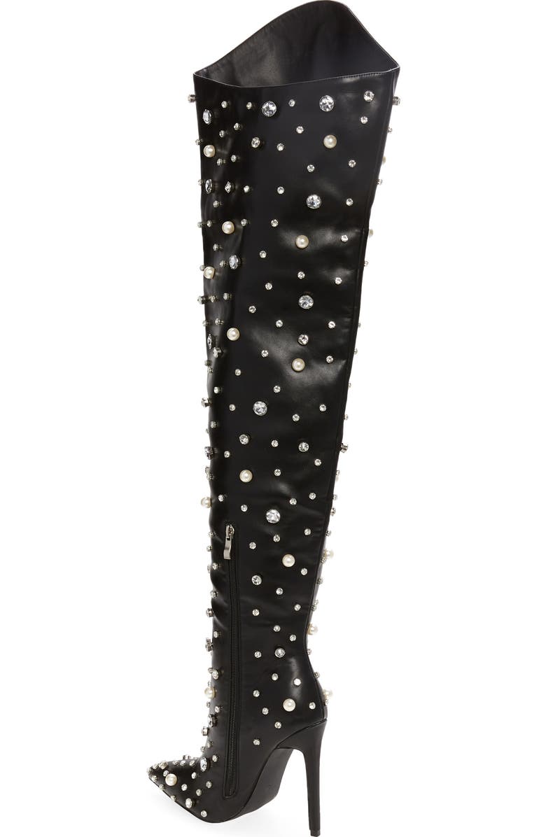 AZALEA WANG Starling Pointed Toe Over the Knee Boot, Alternate, color,
