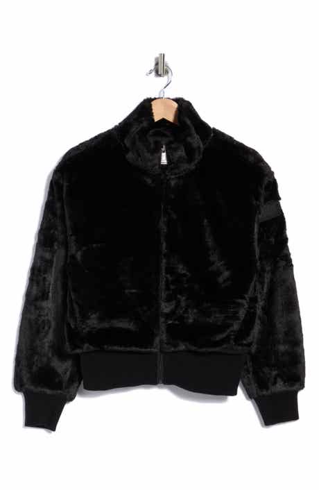 Faux Fur Mock Neck Jacket