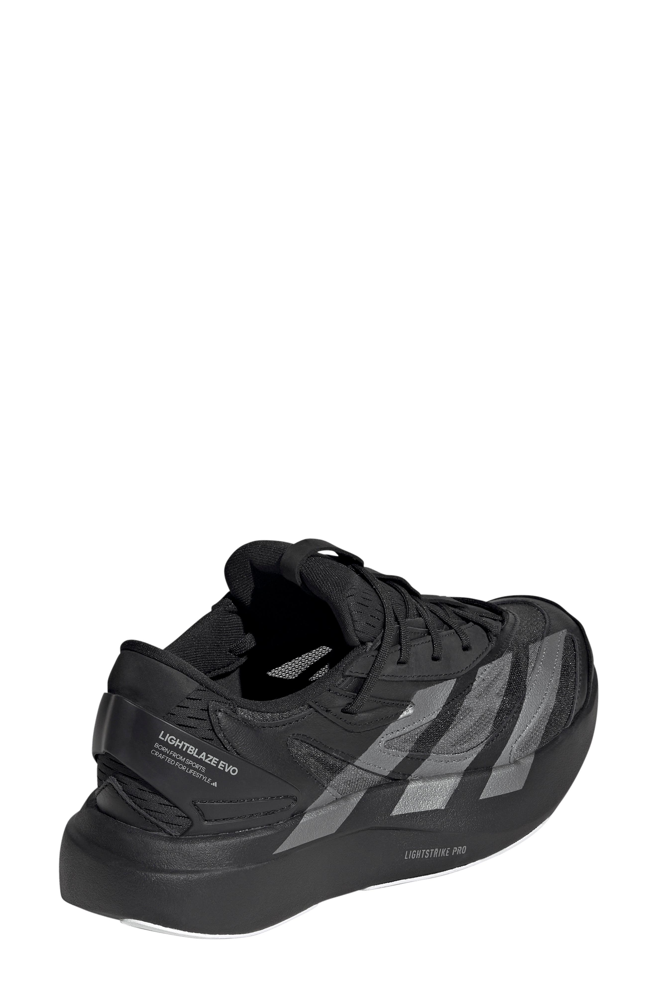 Lightblaze Evo Solid Sneaker, Alternate, color, BLACK/ IRON MET/ WHITE