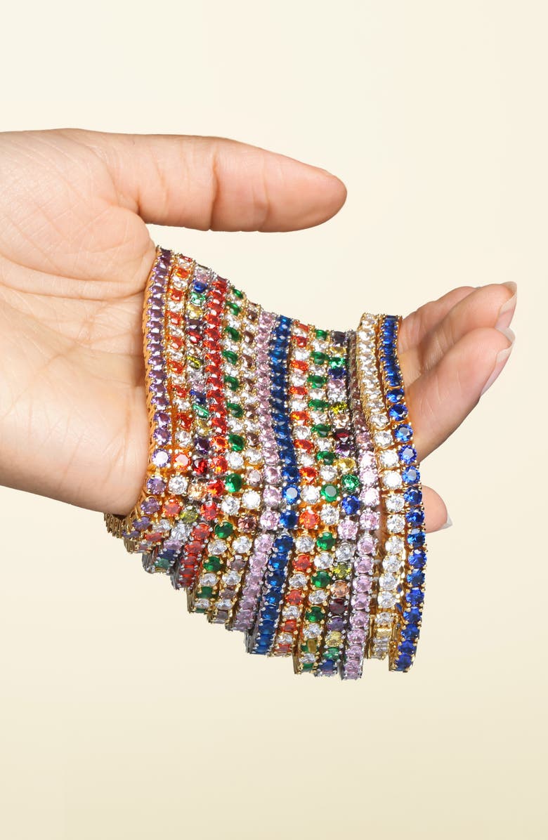 BLING JEWELRY Sterling Silver CZ Tennis Bracelet, Alternate, color, 