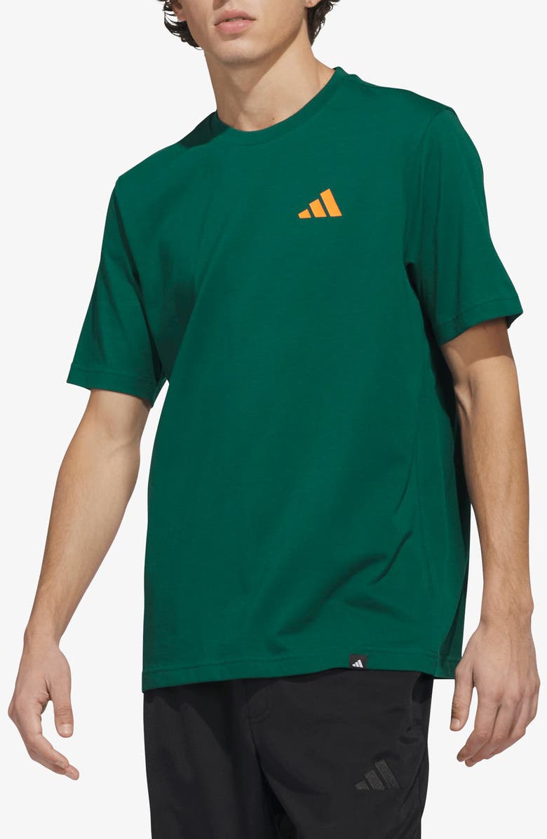 adidas Everyday Getaway Graphic T-Shirt, Main, color, Collegiate Green