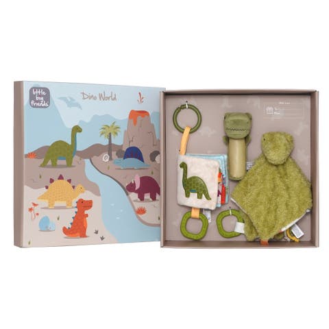 Dino Baby Gift Box Set - Comforter, Rattle & Soft Book