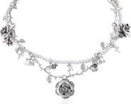 JARDIN Set of 2 Faux Pearl & Rose Vine Necklaces